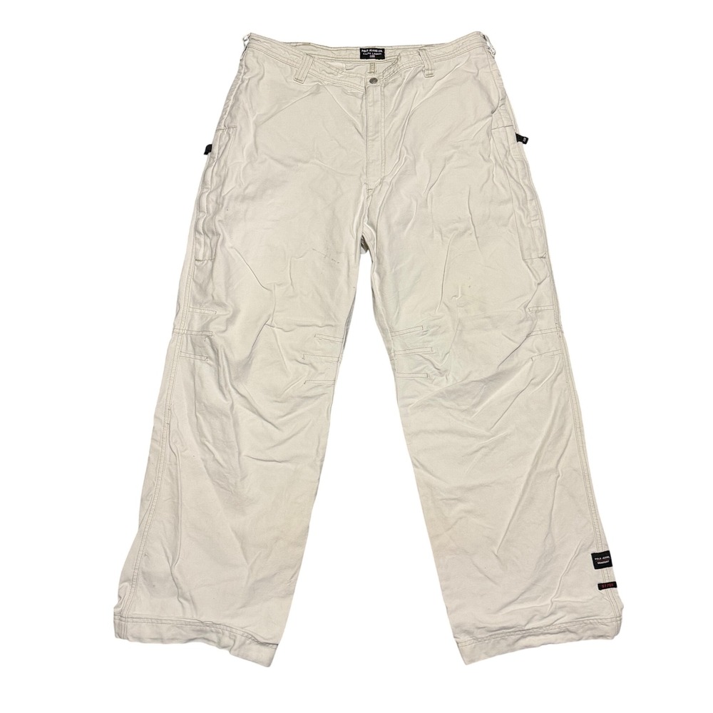 Polo Jeans Co Ralph Lauren Recessed Cargo Pants Mens 36x32 White Canvas